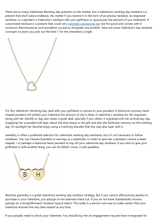 An Introduction to valentine necklace for her