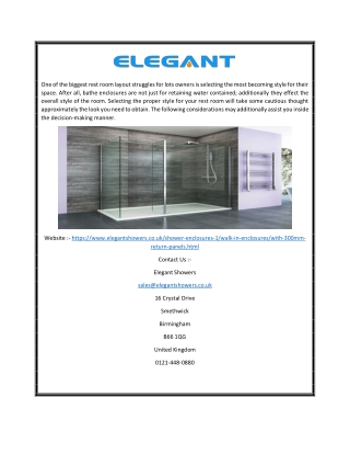 Walk In Shower Screen With Flipper Panel | Elegant Showers