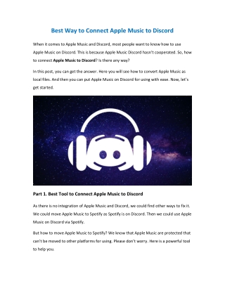 Apple Music on Discord? How to Do?