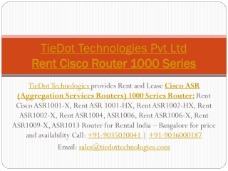 Cisco Router ASR-1000 Series in India | Rental Price-Cost Call: 9036000187 | Bangalore