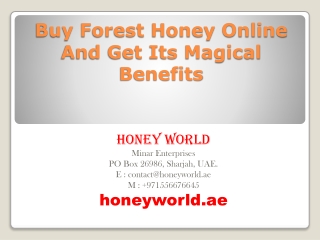 Buy Forest Honey Online And Get Its Magical Benefits