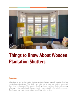 Wooden Window Shutters