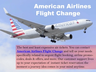 American Airlines Flight Change