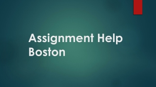 Assignment Help Boston