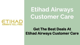 Etihad Airways Customer Care