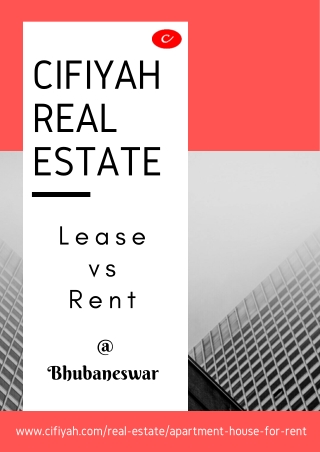 House for rent in Bhubaneswar Baramunda-Lease Vs Rent