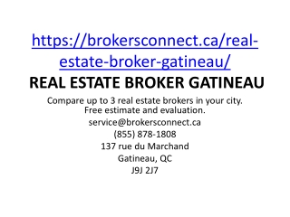 REAL ESTATE BROKER GATINEAU