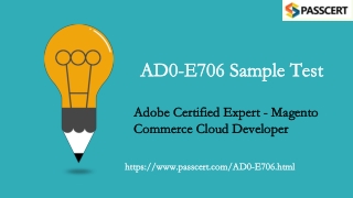 Adobe Magento Commerce AD0-E706 Dumps