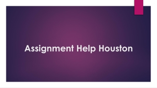 Assignment Help Houston