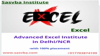 Advance Excel Training in Delhi/NCR