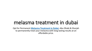 melasma treatment in dubai