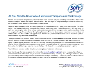 All You Need to Know About Menstrual Tampons and Their Usage