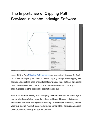 The Importance of Clipping Path Services in Adobe Indesign Software