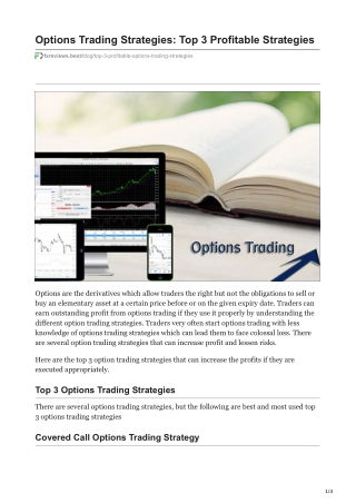 Top 3 Profitable Options Trading Strategies