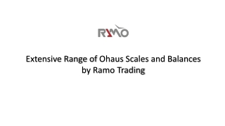 Scales & Balances – Ohaus scale part online | Ramo Trading