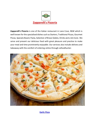 5% off - Zapparelli's Pizzeria Lane Cove Menu, NSW