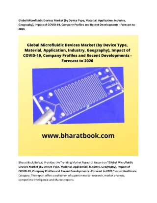 Global Microfluidic Devices Market Forecast 2026