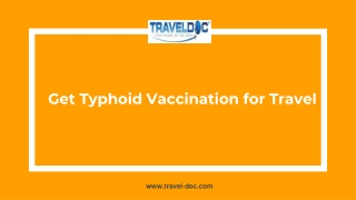 Get Typhoid Vaccination for Travel