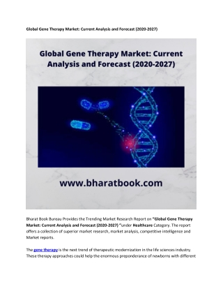 Global Gene Therapy Market Forecast 2020-2027