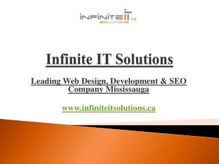 Infinite IT Solutions –Web Design & SEO Company Mississauga