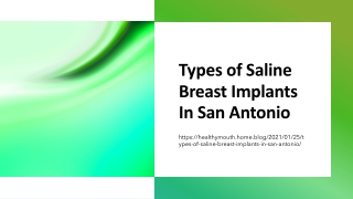 Types of Saline Breast Implants In San Antonio