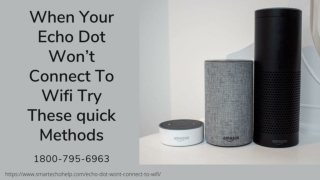 Echo Dot Won’t Connect to WiFi 1-8007956963 Alexa Not Connecting to Internet