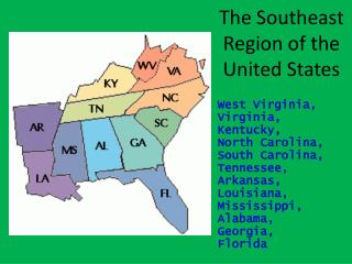 southeast states region united