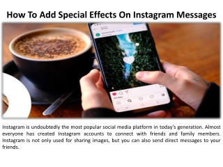 How to link messages from Instagram to special effects