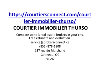 COURTIER IMMOBILIER THURSO