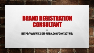 Brand Registration Consultant