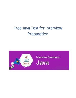 Free Java Test For Interview Preparation