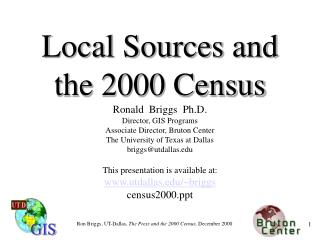 Census Data Primary Processing Technology