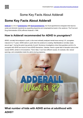 Some Key Facts About Adderall