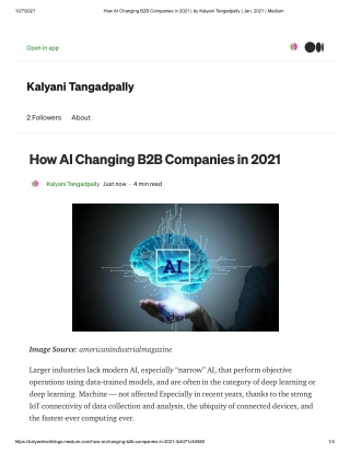 How AI changing B2B companies in 2021