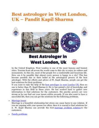 Best astrologer in Sheffield, UK – Pandit Kapil Sharma