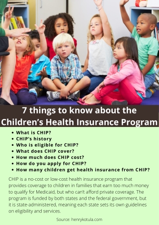 7 things to know about the Children’s Health Insurance Program