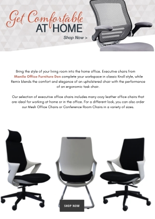 Comfortable Executive Chairs For Your Office