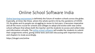 Online School Software India