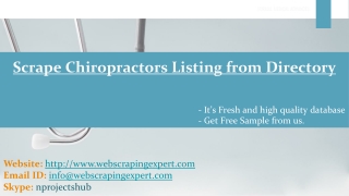 Scrape Chiropractors Listing from Directory