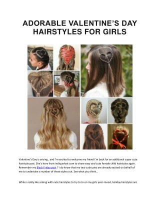 ADORABLE VALENTINE’S DAY HAIRSTYLES FOR GIRLS