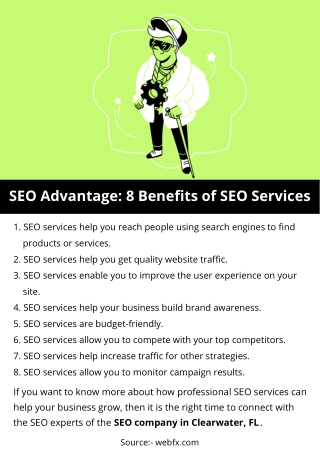 SEO Advantage: 8 Benefits of SEO Services