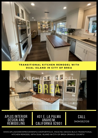 Transitional Kitchen Remodel with dual Island in City of Brea