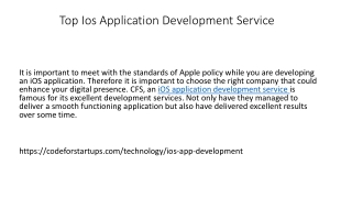 Top Ios Application Development Service