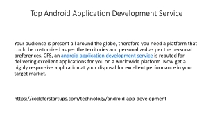 Top Android Application Development Service