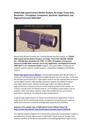 Global High-speed Camera Market Research Report 2020-2027