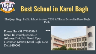 Best School in Karol Bagh