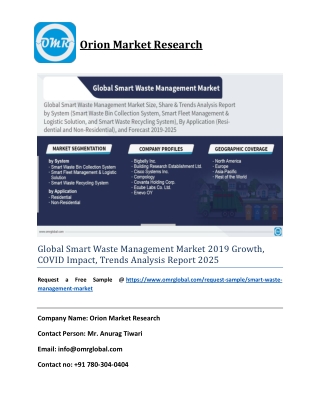 Global Smart Waste Management Market 2019 Growth, COVID Impact, Trends Analysis Report 2025