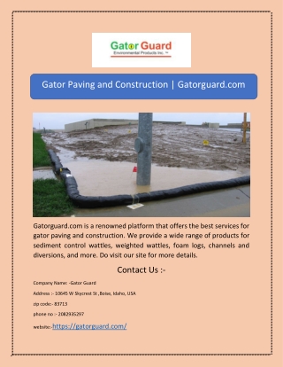 Gator Paving and Construction | Gatorguard.com