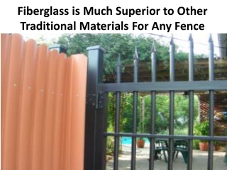 Look like many great benefits of FRP fence