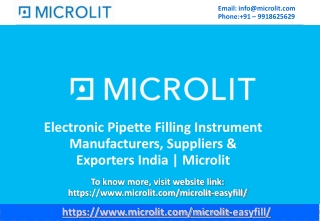 Electronic Pipette Filling Instrument Manufacturers